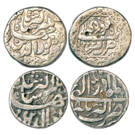 Jahangir (1605-1627 AD), Silver Rupee (2), Akbarnagar Mint, Farwardin, and Azar 18, AH 102