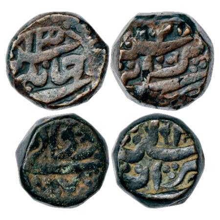 Jahangir (1605-1627 AD), Copper Dam (2), Bairata Mint, (A) AH 1027/RY 13, 20.77g, KM 126.3