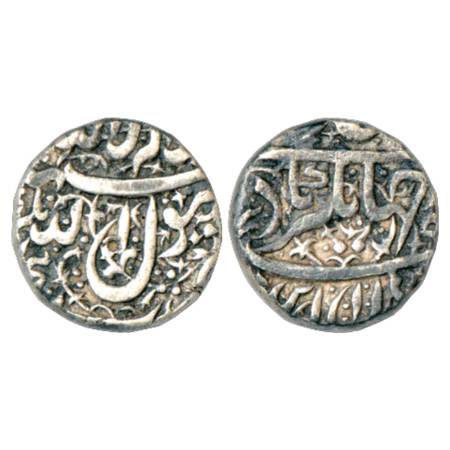 Jahangir (1605-1627 AD), Silver Rupee, Fathnagar Mint, 'Burhan ud-din' type, KM 141.8. Ver