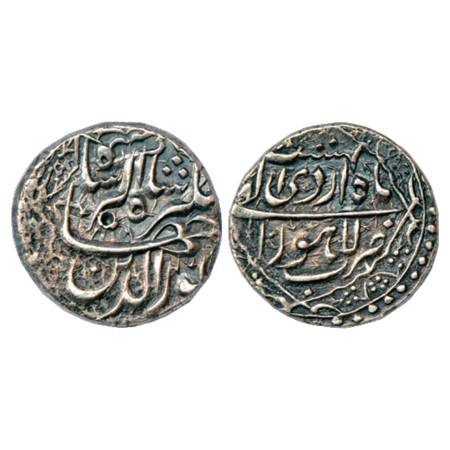 Jahangir (1605-1627 AD), Silver Rupee, Lahore Mint, Ardibihist, ND/RY 10, KM 145.11. Very 