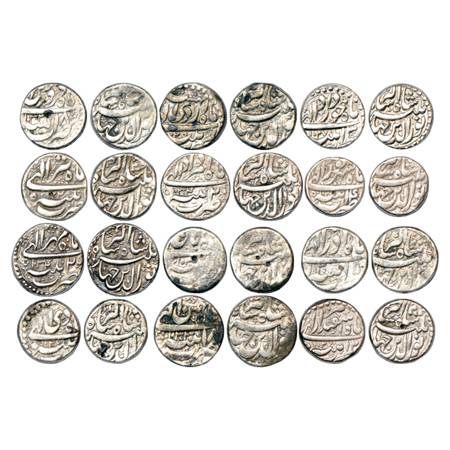 Jahangir (1605-1627 AD), Silver Rupee (12), Patna Mint, Complete Set of 12 different month