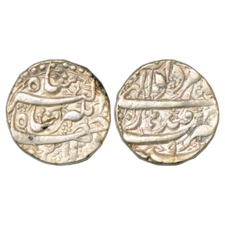 Jahangir (1605-1627 AD), Silver Rupee, Qandhar Mint, Amardad 9, KM 145.13. Very Fine, Scar