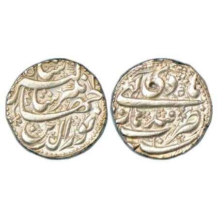 Jahangir (1605-1627 AD), Silver Rupee, Qandhar Mint, Di 10, KM 145.13. About Very Fine, Ra