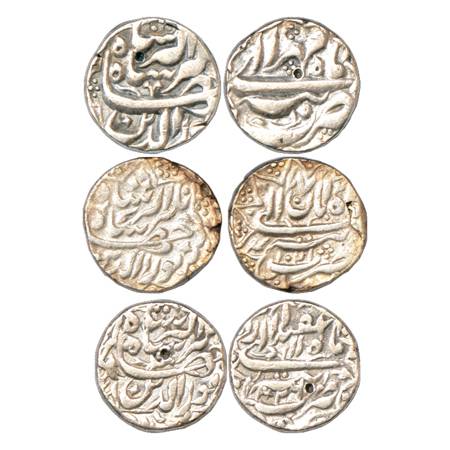 Jahangir (1605-1627 AD), Silver Rupee (3), Tatta Mint, Mihr 15, Aban, AH 1021/RY 7 and Isf