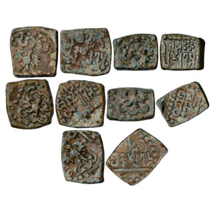 Gupta Empire, Kumar Gupta (415-450 AD), Lead unit (5), Obv: Garuda. Rev: Brahmi legend Sri