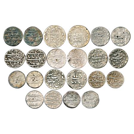 Shah Jahan (1627-1658 AD), Silver Rupee (11), Dar ul-Khilafat Agra Mint, AH 1037/RY Ahd, A
