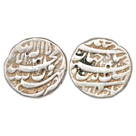 Shah Jahan (1627-1658 AD), Silver Rupee, Bhakkar Mint, AH 1040/RY 3. Very Fine, Rare. A ve