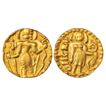 Post-Gupta Bengal, imitative Gold coinage of Mainamati-Comylla region (Samatata), Gold Din