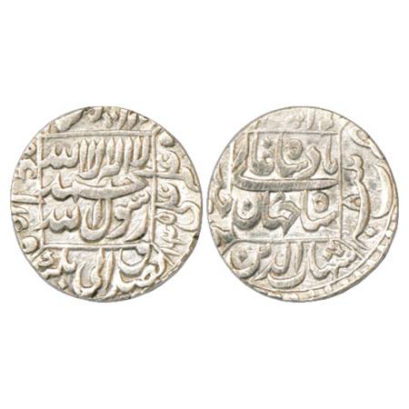 Shah Jahan (1628-1658 AD), Silver Rupee, Patna Mint in right quadrant, KM 1045/RY 8, KM 23