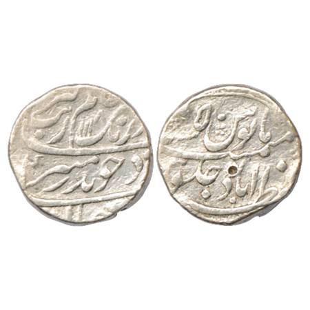 Aurangzeb (1658-1707 AD), Silver Rupee, Azimabad Mint, AH 1118/RY 50, KM 300.16. Very Fine