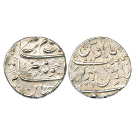 Aurangzeb (1658-1707 AD), Silver Rupee, Hukeri Mint, AH 1110/RY 49, KM 300.33. Extremely F