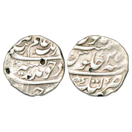 Aurangzeb (1658-1707 AD), Silver Rupee, Katak Mint, RY 45, KM 300.50. Fine, Very Scarce.