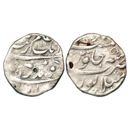 Aurangzeb (1658-1707 AD), Silver Rupee, Mailapur Mint, AH 1118/RY 50, KM 300.57. Fine+, Ve
