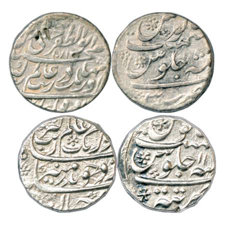 Aurangzeb (1658-1707 AD), Silver Rupee (2), Tatta Mint, AH 1071/RY 3, with Emperor's full 