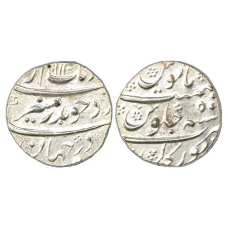 Aurangzeb (1658-1707 AD), Silver Rupee, Torgal Mint, AH 1110/RY 50 (Sic), KM 300.88. Extre