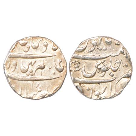 Shah Alam Bahadur (1707-1712 AD), Silver Rupee, Mailapur Mint, AH 1120, KM 348.27. Very Fi