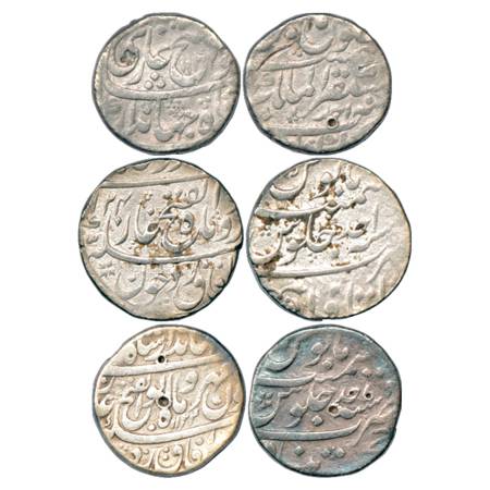 Jahandar Shah (1712-1713 AD), Silver Rupee (3), 'Abu al-Fath' Couplet, Mustaqir ul-Mulk Ak