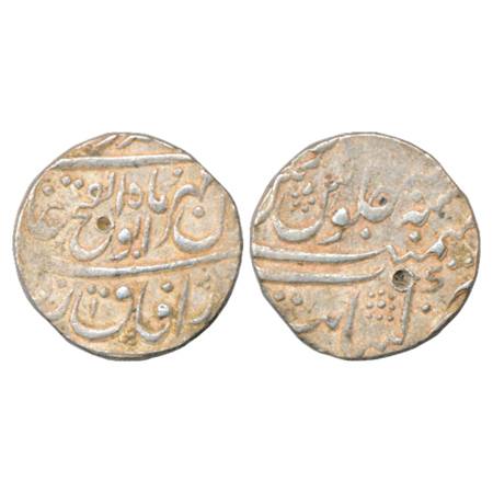 Jahandar Shah (1712-1713 AD), Silver Rupee, Khambayat Mint, 'Abu al-Fath' Couplet, RY Ahd,