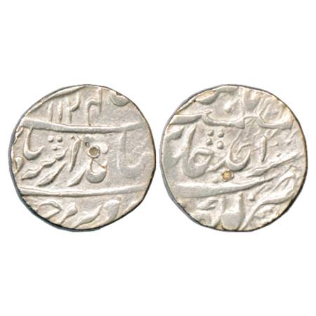 Jahandar Shah (1712-1713 AD), Silver Rupee, Lakhnau Mint, 'Sahib Qiran' type, AH 1124/RY A