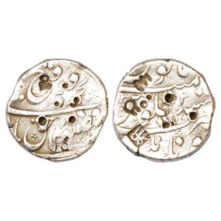Farrukhsiyar (1713-1719 AD), Silver Rupee, Aurangnagar Mint, RY 2, KM 377.11. Multiple Shr