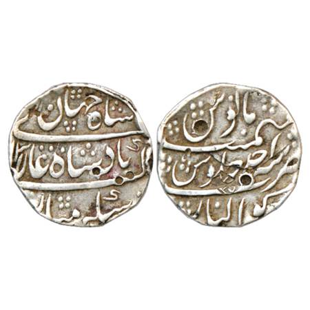 Shah Jahan II (1719 AD), Silver Rupee, Gwalior Mint, AH (1)131/RY Ahd, KM 415.9. Shroff ma