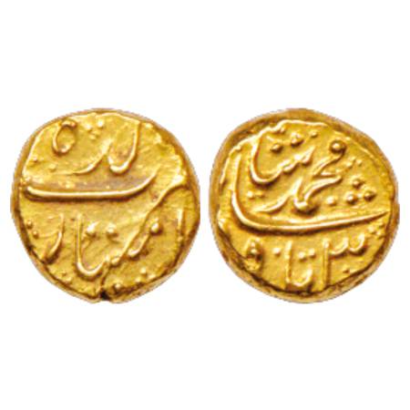 Muhammad Shah (1719-1748 AD), Gold Pagoda, 3.34g. Imtiyazgarh Mint, RY 3, KM E440.1. About