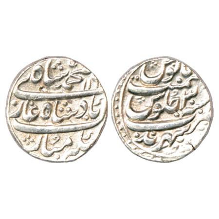 Muhammad Shah (1719-1748 AD), Silver Rupee, Sahrind (fully visible) Mint, AH 116x/RY 30, K