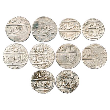 Ahmad Shah Bahadur (1748-1754 AD), Silver Rupee (5), (a) Ahmadabad Mint, AH 1162/RY Ahd, K