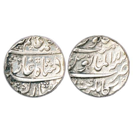 Alamgir II (1754-1759 AD), Silver Rupee, Kankurti (fully visible) Mint, RY Ahd, KM 460.42.