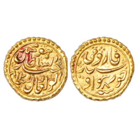 Mysore, Tipu Sultan (1787-1799 AD), Gold Pagoda 3.43g, Khurshed Sawad Mint, AM 1218/RY 8, 