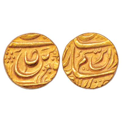Patiala, Amar Singh (1765 - 1781 AD), Gold Mohur, 10.72g, in the name of Ahmad Shah Durran