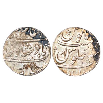 Maratha Confederacy, Silver Rupee, Ahmadabad Mint, in the name of Alamgir II, RY 6, Ankus 