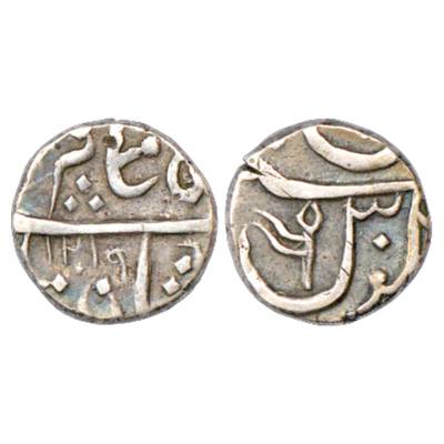 Maratha Confederacy, Silver ½ Rupee, Gulshanabad Nasik Mint, in the name of Shah Alam II, 