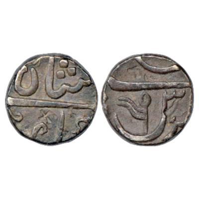 Maratha Confederacy, Silver ½ Rupee, Gulshanabad Nasik Mint, in the name of Shah Alam II, 