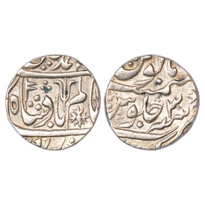 Maratha Confederacy, Silver Rupee, Kora Mint, in the name of Shah Alam II, RY 3, with 'pen