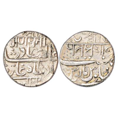 Maratha Confederacy, Silver Rupee, Miraj (Murtazabad) Mint, M&W T2, dated AH 122x, 11.34g.