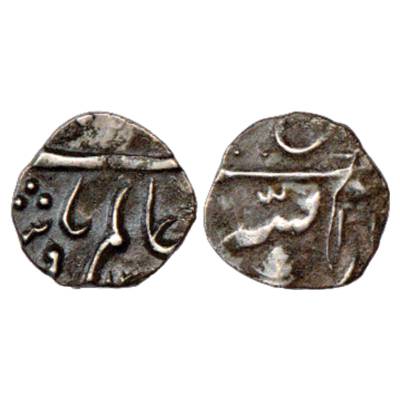 Gwalior, Daulat Rao Sindhia (1794-1827 AD), Silver 1/8th Rupee, Burhanpur Mint, in the nam