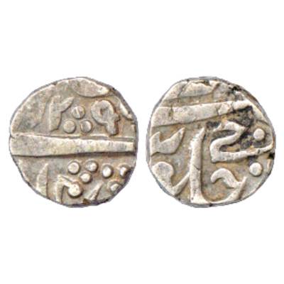Gwalior, Jayaji Rao Sindhia (1843-1886 AD), Silver ¼ Rupee, Jhansi Mint, 2.73g, in the nam