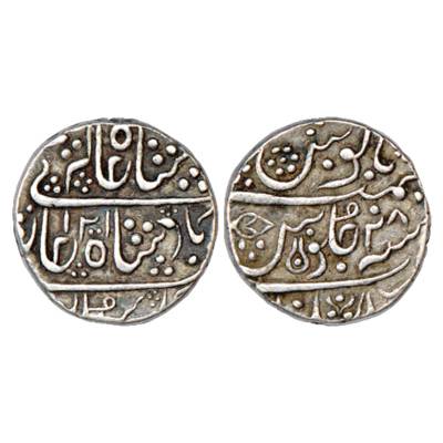 Indore, Ahalya Bai (1765-1795 AD), Silver Rupee, Malharnagar Mint, in the name of Shah Ala