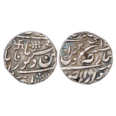 Jodhpur, Takht Singh (1843-1873 AD), Silver Rupee, Pali Mint with pseudo mint name Dar al-