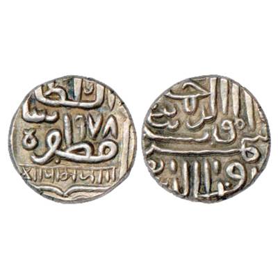 Nawanagar, Silver Kori, 4.78g, in the name of Sultan Muzaffar Shah III of Gujarat, fixed d