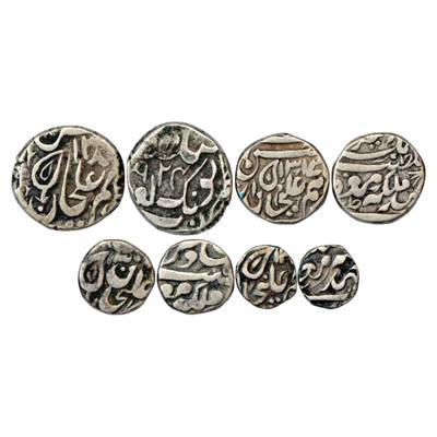 Tonk, Muhammad Ibrahim Ali Khan (1868-1930 AD), Tonk Mint, Set of 4 Silver Coins, 1 Rupee,