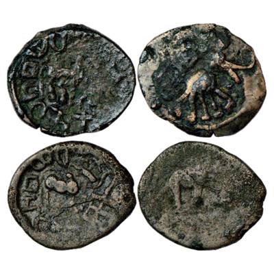 Yaudheyas, arsenical Copper Alloyed Coin of the 'southern' series (2), (A) MIGIS type 948,