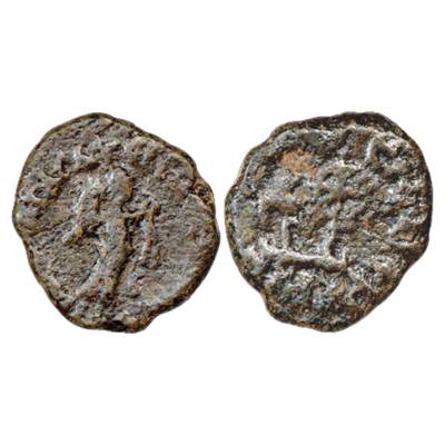 Western Kshatrapas, Kshaharata house, Abheraka (Auberakes, 10-20 AD), Lead Coin, Jha & Raj
