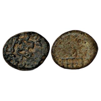 Western Kshatrapas, Kshaharata house, arsenical copper coin, Nahapana, Bhokardan type, Jha
