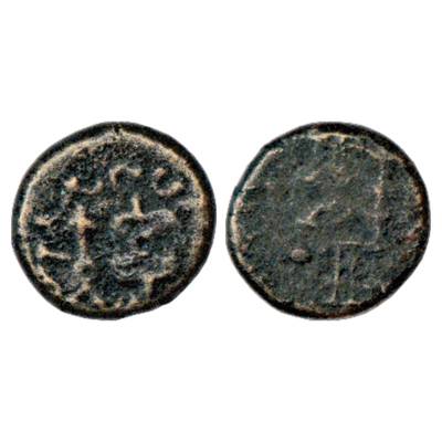 Western Kshatrapas, Kshaharata house, arsenical copper coin, Nahapana, Bhokardan type, Jha