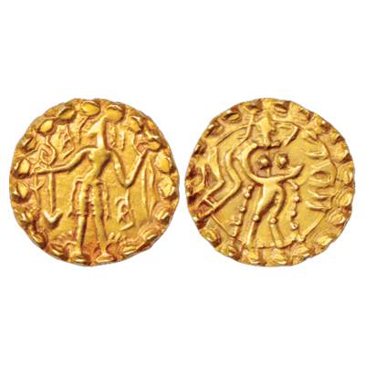 Post-Gupta of Bengal, Samatata (Mainamati-Comylla region), Gold Coinage, Dinar copying Gup