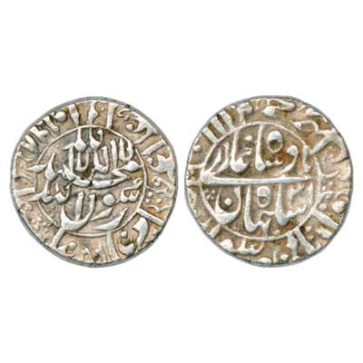 Shah Jahan (1628-1658 AD), Silver Rupee, Surat Mint, AH 1068/RY 31, KM 228.5. Both sides c