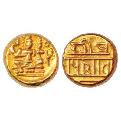 Vijayanagar Kingdom, Sadasiva Raya (1543-1565/70 AD), Gold Varaha, MCSI-I no. 710, 3.42g. 