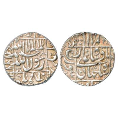 Shah Jahan (1628-1658 AD), Silver Rupee, Surat Mint, AH 1066, KM 235.23. Very Fine+, Scarc